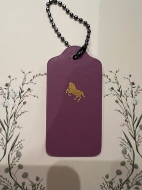 Coach Lilac Year of the Horse Zodiac Leather Hangtag - Asia 
 Exclusive NWOT